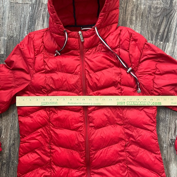 Tommy Hilfiger Winter Coat Women’s Size XL Red Puff Coat Packable Down Blend - Picture 9 of 10